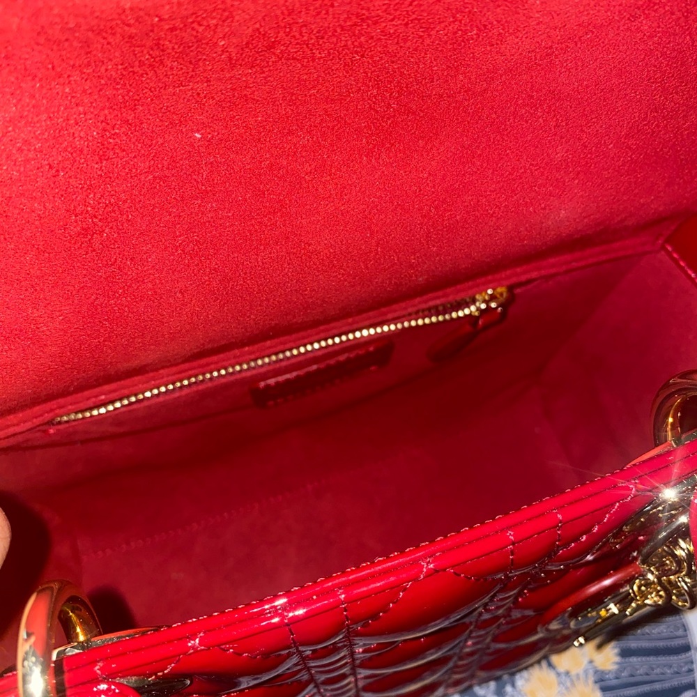Christian Dior Lady Bag Cherry Red Medium - Picture 4 of 4
